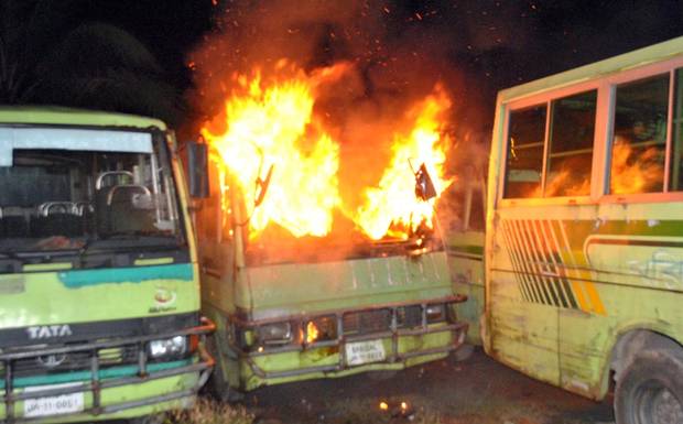 Barisal bus fire বরিশাল বাসে আগুন