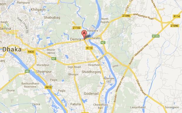 map demra ডেমরা