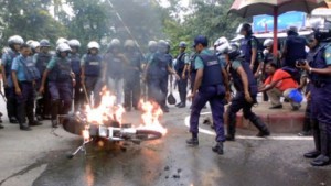 Rajshahi 18 Party Protest রাজসাহি ১৮ দলের হরতাল