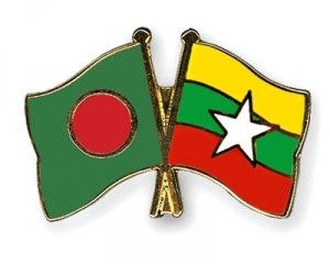 Bangladesh Mayanmar Flag
