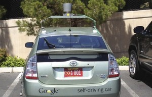 Handout photo of the Google self-driven car in Las Vegas